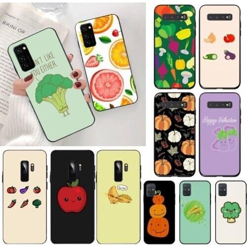 Vegetables Broccoli Pumpkin tomato eggplant Phone Case for Samsung S20 plus Ultra S6 S7 edge S8 S9 plus S10 5G lite 2020