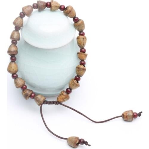 Chinese Herbal Medicine 8MM-9MM Beads Auspicious Bracelet Adjustable Ladies Bracelet Eucalyptus Seed Bracelet