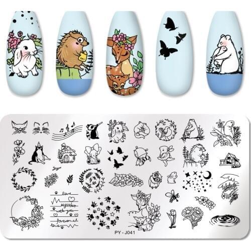 PICT YOU Line Pictures Nail Stamping Plates Stainless Steel Design Stamping Template for Printing Nail Art Image Plate