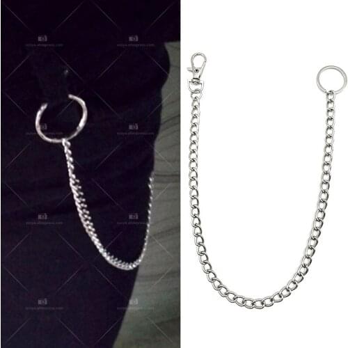 Fashion Punk Hip-hop Trendy Belt Waist Chain Male Pants Chain Men Jeans Punk Silver Metal Trousers Chains YE01