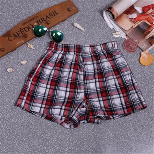 New Style mens boxer shorts, cotton home boxer shorts, check air permeable mens shorts J008