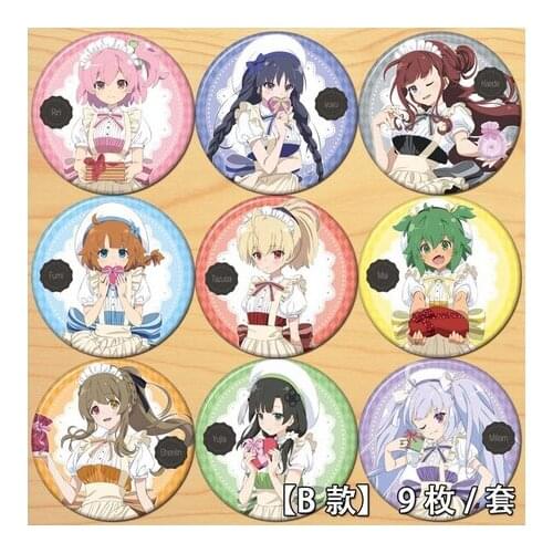 NEW Anime Assault Lily BOUQUET Hitotsuyanagi Riri Badge Round Brooch Pin Cartoon Collection Pendant Button Souvenir Cosplay