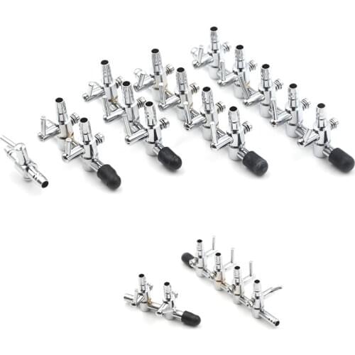 New 1-5 Way Stainless Steel Aquarium Tank Air Pump Air Flow Splitter Tube Pipe Line Control Valve Switch Valve