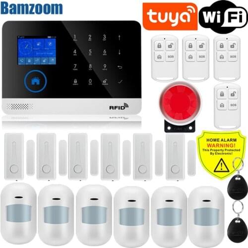 APP Remote Control Alarm Panel Switchable 9 Languages Wireless Home Security WIFI GSM GPRS Alarm System RFID Card Arm Disarm