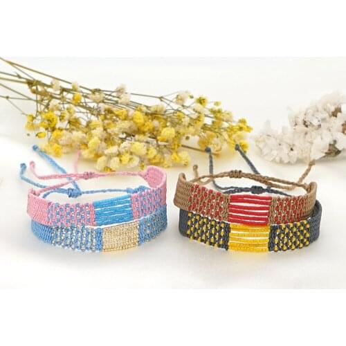 Hand-woven Jewelry Line Elastic Couple Hand Strap Miyuki Rice Bead Bracelet Bracelets on Hand Womens Hand Bracelets Wholesale