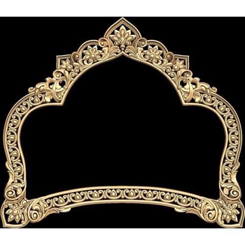 Carving decor frame 3D Model Relief for CNC Router 3D Printer Artcam Aspire 3D STL File digital file frame