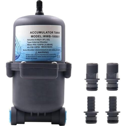 125 PSI Accumulator Tank Bladder Type Pressure Storage Vessel/Pulsation Dampening Device For Yacht/RV/Caravan Pressurized Water
