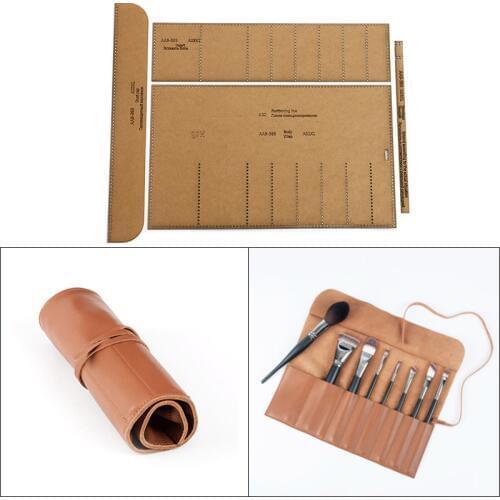 DIY handmade leather goods leather bag kraft paper pattern drawing pattern pattern design template makeup kit pencil bag