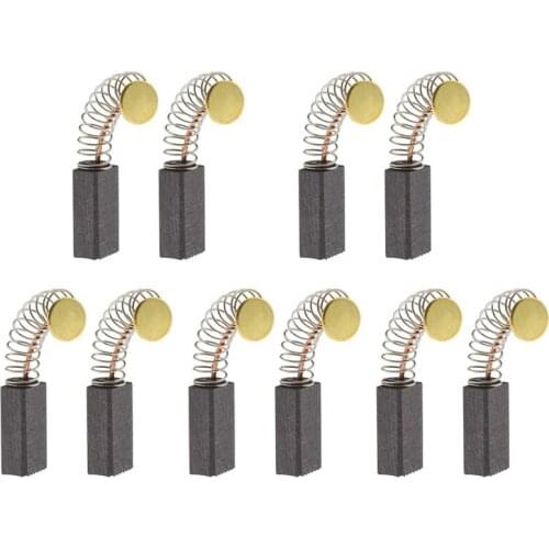 5 Pairs Motor Carbon Brushes 13mm x 8mm x 5mm Universal Power Tool Replacement Parts for Angle Grinder Orbital Sander
