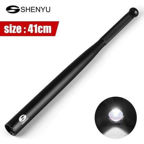 SHENYU Baseball Bat LED Flashlight 41cm length 300 Lumens Super Bright for Emergency and Self Defense AA Battery Camping Hiking