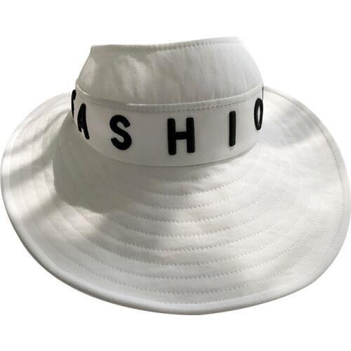 New Womans Sun Hats Female Embroidery Visor Caps Korea Wide Brim Summer Cap Casual Shade Hat Empty Top Hat Girls Beach Hat