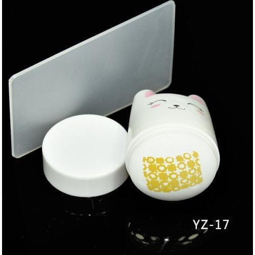 NEW Rabbit Nail Art Stamper 3.5cm Silicone Head with Cap Scraper Template Decoration Gel UV Polish Manicure Stamping Tools