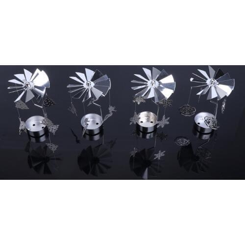 Rotary Spinning Tealight Candle Metal Tea light Holder Carousel Home Decor Gift
