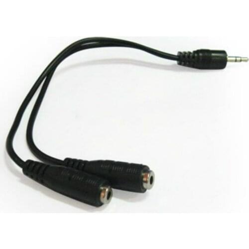 High Quality 3.5mm 1 Male To 2 Dual Female Earphone Headphone Y Splitter Audio Cable Adapter For iPhone Mobile Phone 2000pcs