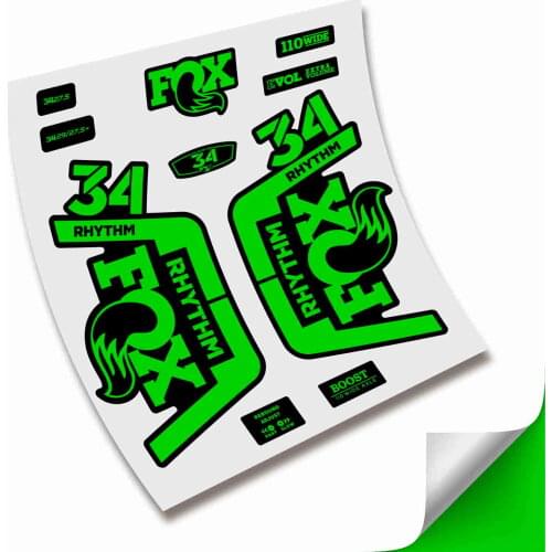 Stickers hairpin FOX RHYTHM 34 2019 various colors bicycle cycling BTT MTB BIKE