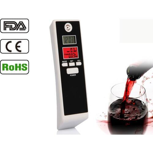 Factory patent supply CE Rohs Red Backlight Alcohol Tester Breathalyzer Tester with Double LCD Display Digital