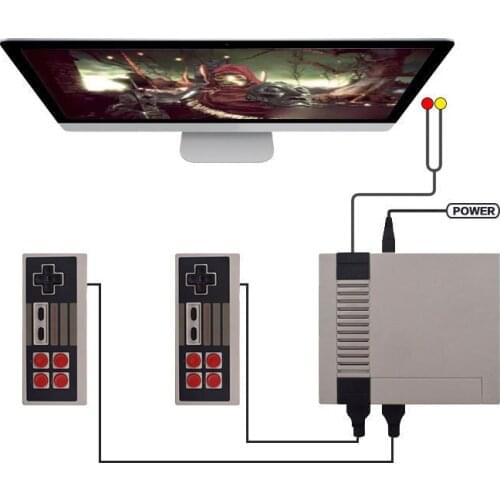 1pc Mini Game Machine Double Handle Nostalgic Retro Mini Home TV NES Red and White Game Machine Classic NES Home Video Game