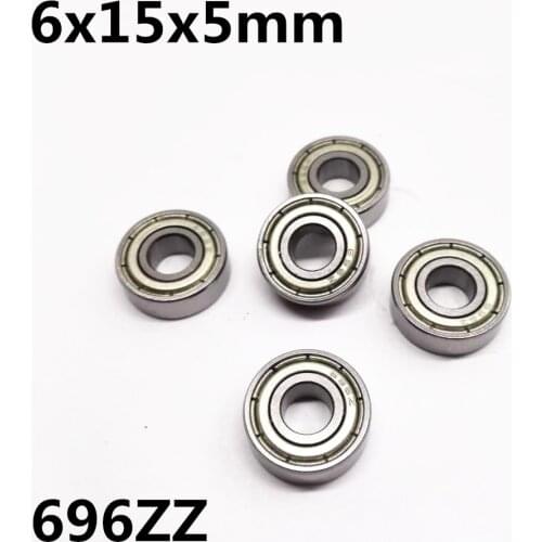10Pcs 696ZZ R-1560ZZ 6x15x5 mm Deep groove ball bearing Miniature bearing High quality High speed Advanced 696Z