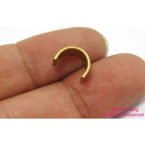 50pcs Brass charm 10.5x7.5x5mm Bend rectangle connector R404