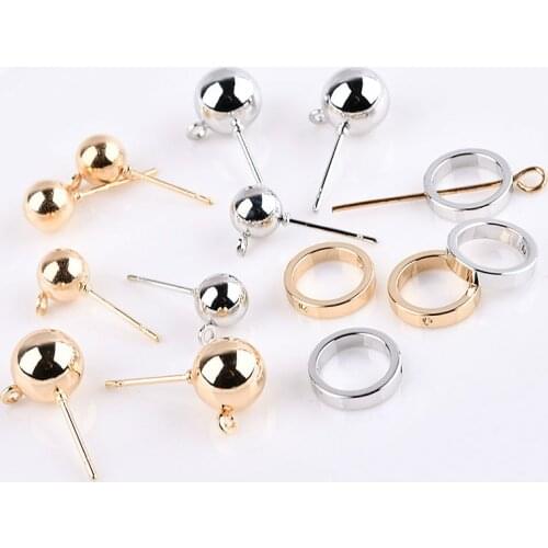 Diy accessories handmade beads hanging Earrings Korean Earrings material circular hole Pendant Earrings