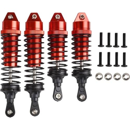 4pcs Aluminum Front Rear Shock Absorber Damper for Traxxas Slash 4x4 Stampede 4x4 Rustler 4x4 VXL Rally 4 1/10 RC