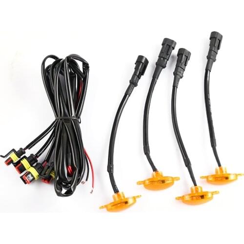 Car Raptor Style Amber Exterior Front Bumper Grill Grille LED Lights Fit for Honda Passport 2019 2020 2021