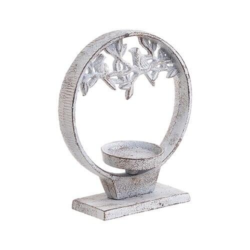 Biev Metal Candle Holder White 14 X5.5X17 cm