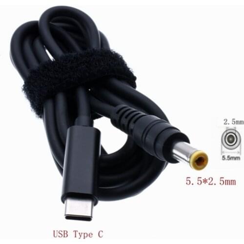 USB C Type C PD Laptop Charging Cable Cord to 5.5 X 2.5mm Male Plug Converter for Asus Laptop Power Adapter Charger