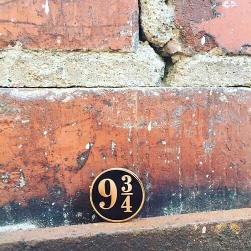 Nine and Three Quarters Badge Pin Brooch