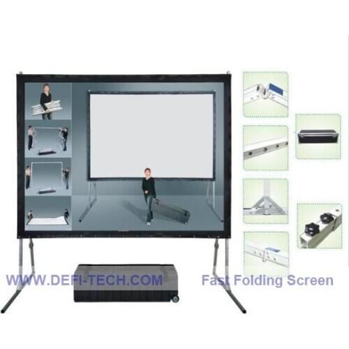 DfLabs 120 inches 4:3 Fast Fold Screen Quick Folding Front Projection Screen