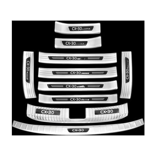 For Mazda CX-30 2020 stainless steel car door welcome pedal trunk threshold guard plate anti-scratch protection car styling