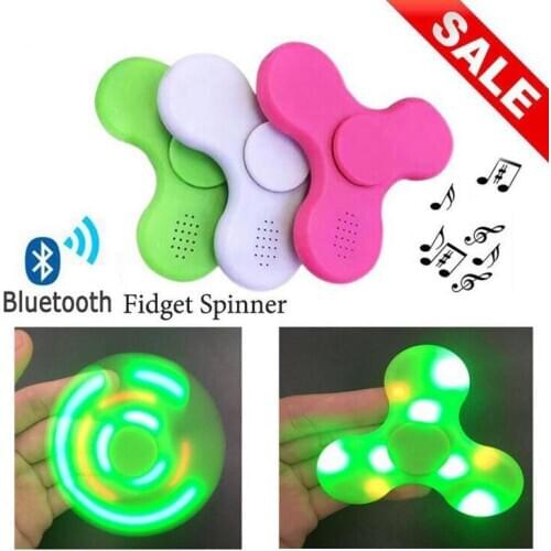 Fidget Spinner Bluetooth Speaker LED Toy Tri Fidget EDC Hand Spinner Anti Stress Fluorescent Adult Kids Decompression Finger Toy