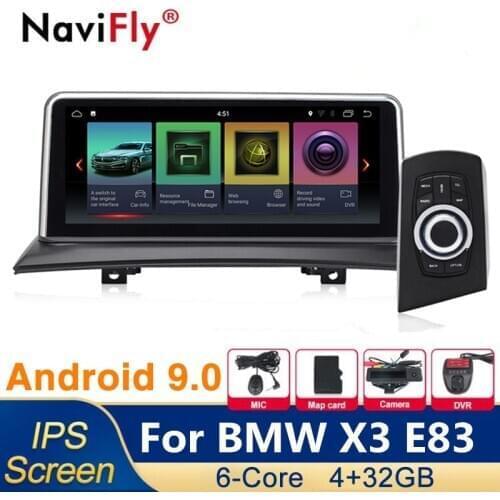 ID7 6Core 10.25'' Android 9.0 Car Navigation Player car DVD player For BMW X3 E83 (2004-2009) with iDrive Car Audio radio E83