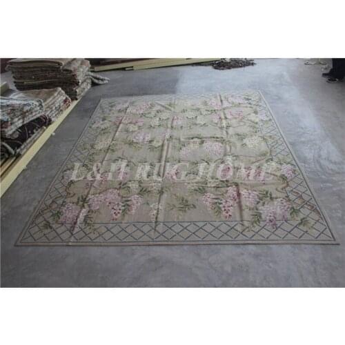 Free shipping 7+10K 8.1'x10.15' needlepoint carpets hand knotted handmade rugs hand stitched rice stitched rugs