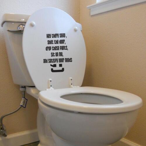 Creative Words Toilet Decal Sticker Hey Sexy Love Sit on me Toilet Quotes Sticker Bathroom Wall Sticker Home Decor Y-17