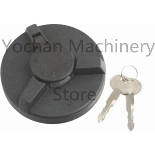 Fuel Tank Cap With 2 Keys For Mitsubishi Excavator MS180-8 MS230-8 MS130-8