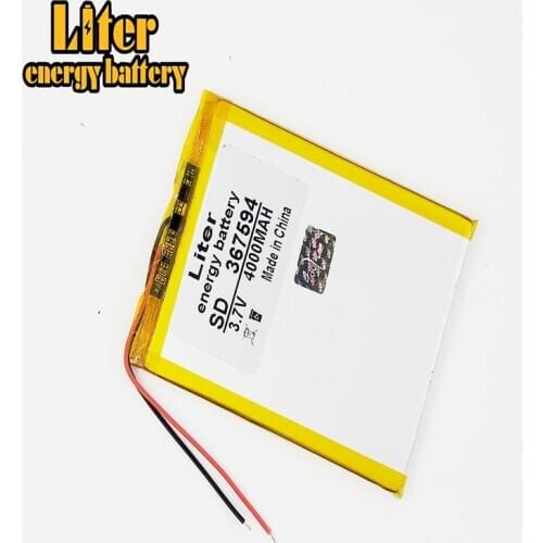 367594 3.7V 4000mah Lithium polymer Battery With Protection Board For GPS Tablet PC Digital Products Free Shipping