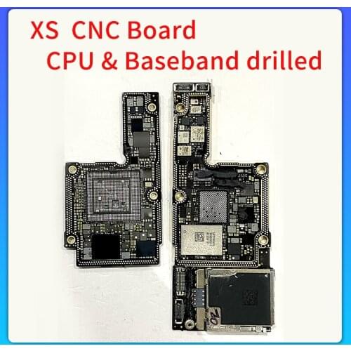 IPhone XS CNC Board Drilled CPU Baseband ICloud Locked Motherboard Remove CPU Baseband Swap Mainboard