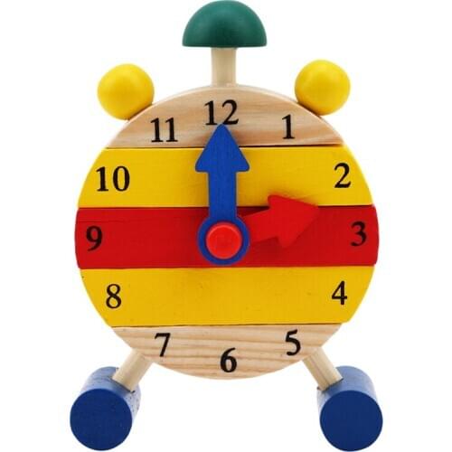 Mini Puzzle Clock Montessori Wooden Puzzles Toy Oyuncak for Children Digital Time Learning Education Educational Game Boys