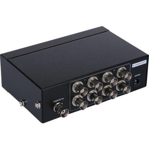BNC Splitter Box 1 In 8 Out 8 Way BNC Distributor Duplicator MT-108BC