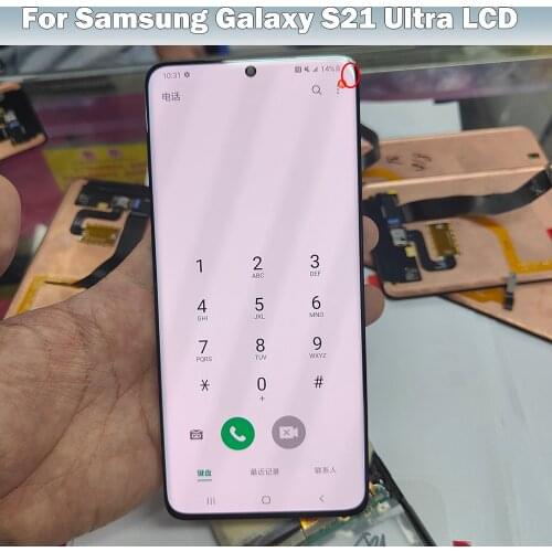 6.8'' Original used small point defect For Samsung Galaxy S21 Ultra 5G Lcd G998B G998F Display Touch Screen Digitizer Assembly