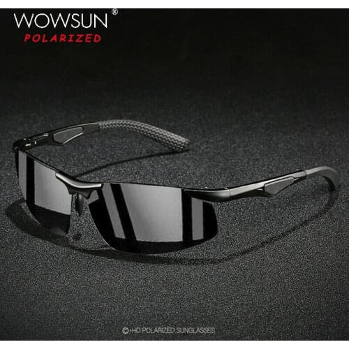 Polarized Sunglasses Men Women Aluminum Magnesium Frame Sports Driving Glasses