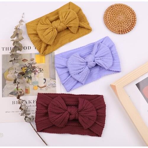 1Piece Solid Baby Headband Newborn Baby Bows Haarband Turban Infant Head Band Headwear Hairband For Girl Kids Hair Accessories