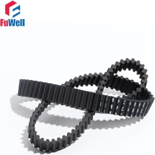 Timing Belt D5M Type Double Teeth 15mm/20mm/25mm Belt Width Gear Pulley Belt D5M625/640/665/670/700/710/740 Black Rubber Belt