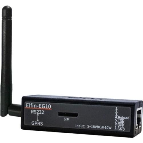 Serial Port 9~18V RS232 to GPRS 2G Device Server Module Elfin-EG10 Support TCP/IP Telnet Modbus TCP Protocol Data Transfer