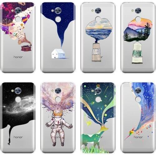 Phone Case Silicone For Huawei Honor 4C 5C 6C 6A Pro Art Star Space Deer Ocean Soft Back Cover For Huawei Honor 4X 5A 5X 6 6X