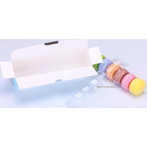 Blue macaroon Packing box, Candy Macaroon boxes, 6 gains Cookie Packing Food Packing Box 100pcs/lot