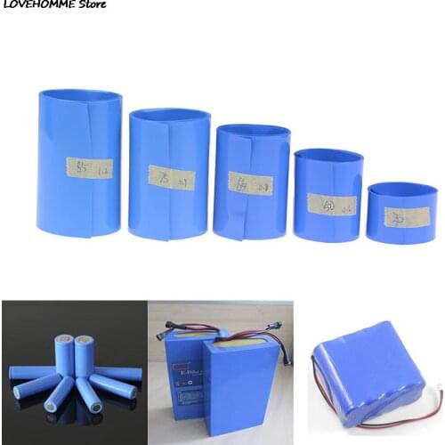 65mm 75mm 85mm 18650 Lithium Battery Heat Shrink Tube Tubing Li-ion Wrap Cover Skin PVC Shrinkable Film Tape Sleeves Accessories