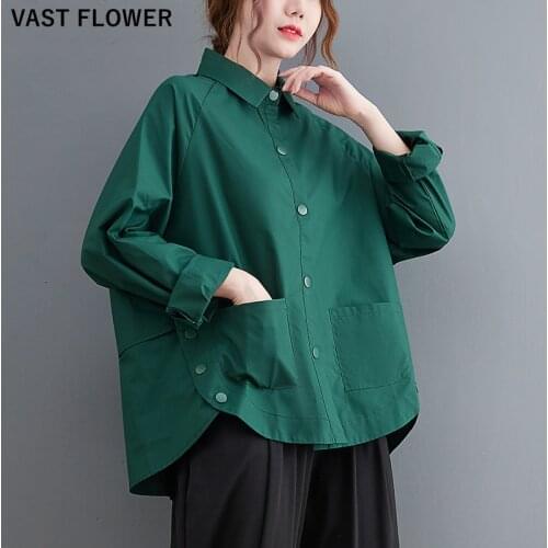 Зеленые блузки VAST FLOWER China At AliExpress