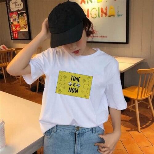 Womens T-Shirt Graphic Printed 90s Girl T-shirt Harajuku Tops Casual Funy Tee Cute Summer Short Sleeve Female Clothing Oversize